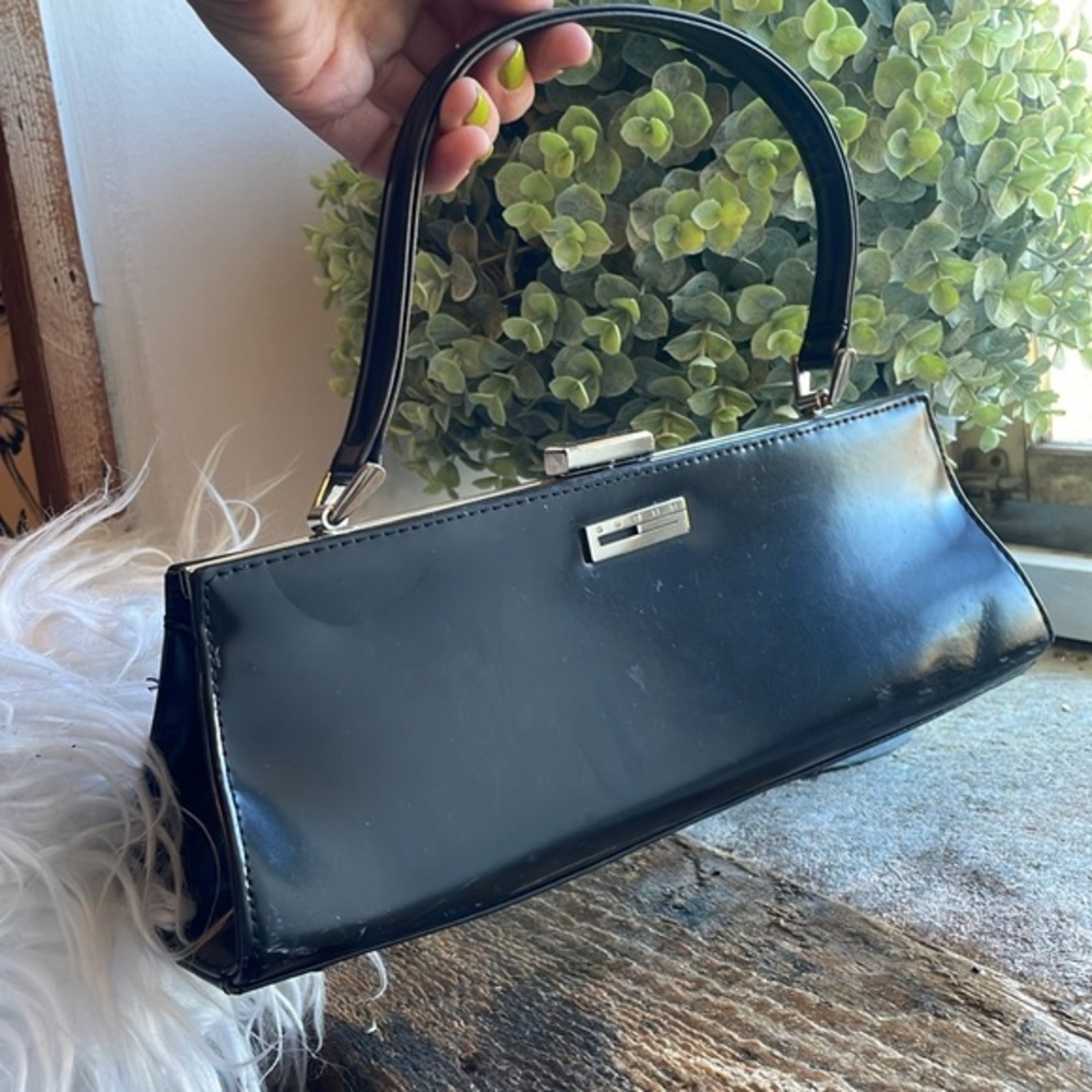 Y2K Guess Black Party Handbag Clutch Purse, Faux Leather